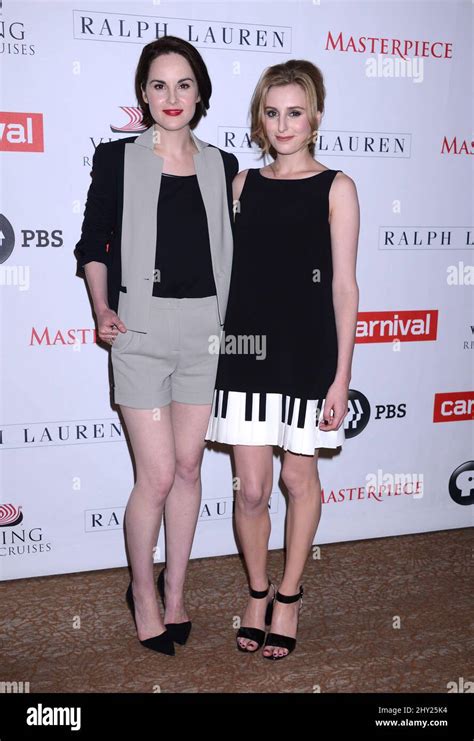 Michelle Dockery And Laura Carmichael Attending The Downton Abbey