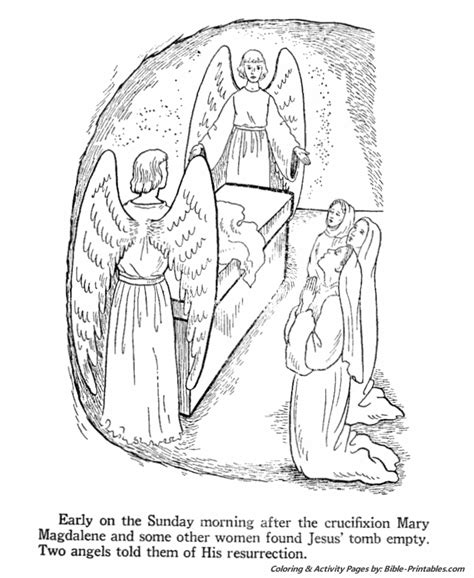 These easter coloring pages feature pictures to color for easter. Easter Bible Coloring page 16| Bible-Printables