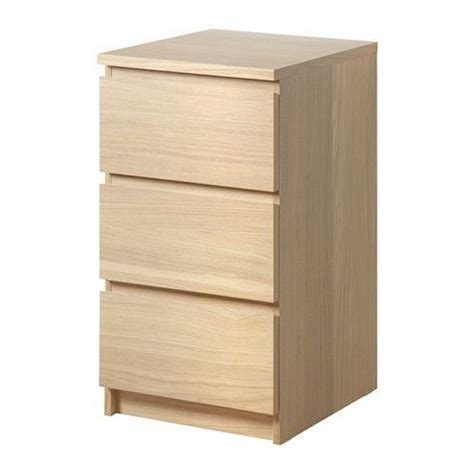New Ikea Malm Chest Of 3 Drawers Bedside Table Lovely Colours Ebay