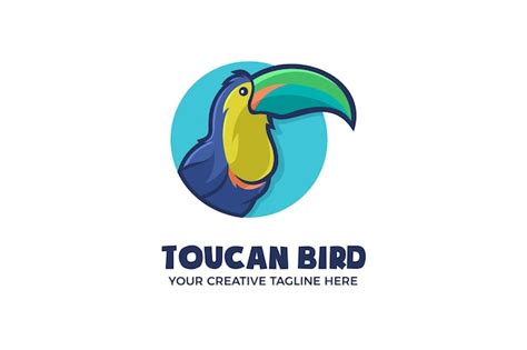 Premium Vector Toucan Bird Cartoon Mascot Character Logo Template