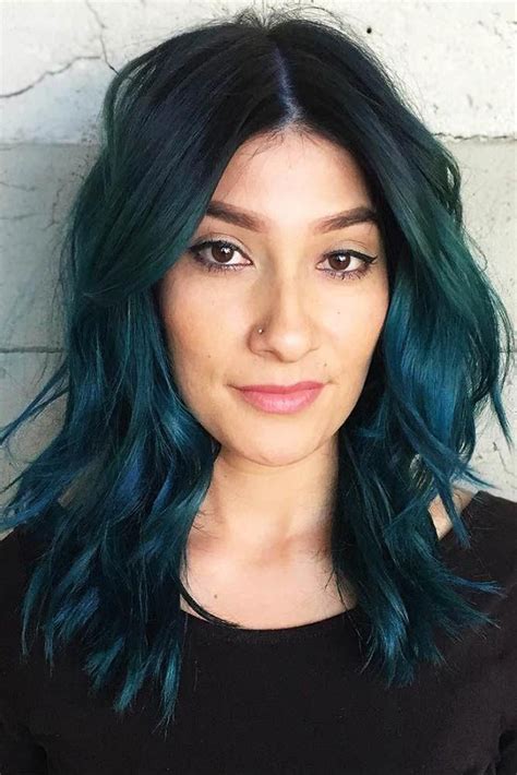 20 Turquoise Highlights On Black Hair Fashion Style
