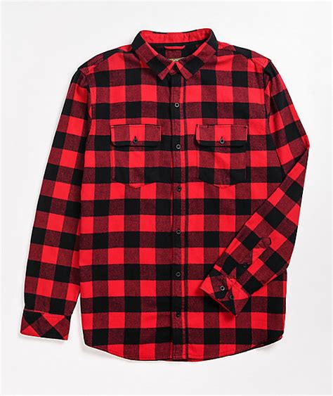 Dravus Willard Red And Black Flannel Shirt