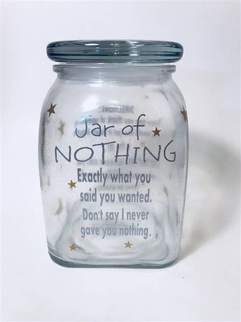 Jar Of Nothing Etsy In 2020 Christmas Jar Ts Jar Ts Diy