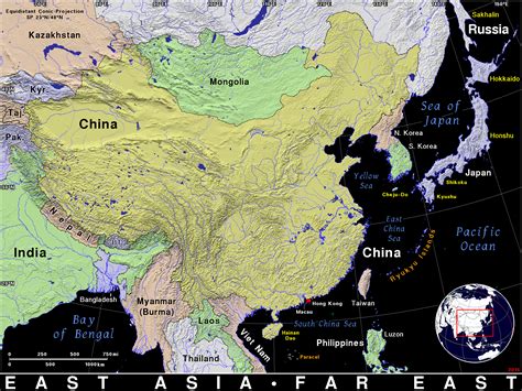 East Asia · Public Domain Maps By Pat The Free Open Source Portable
