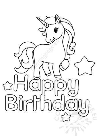 Happy 8Th Birthday Unicorn Coloring Pages - Leafas World