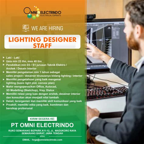Lighting Designer Staff Omni Electrindo Unika