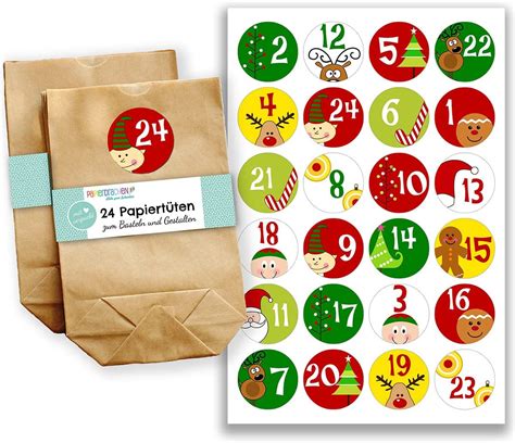 Papierdrachen Advent Calendar Mini Set With 24 Number