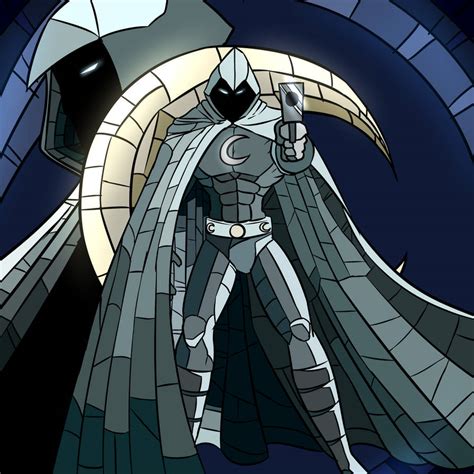 Commission Stained Glass Moon Knight By Burdrehnar On Deviantart