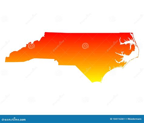 Map Of North Carolina Stock Vector Illustration Of Travel 104116361