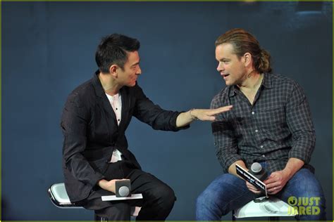 Matt Damon Debuts A Ponytail At A Press Conference In China Photo