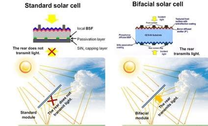 Schematics Of Standard And Bifacial Solar Cells Data For A Small Kw