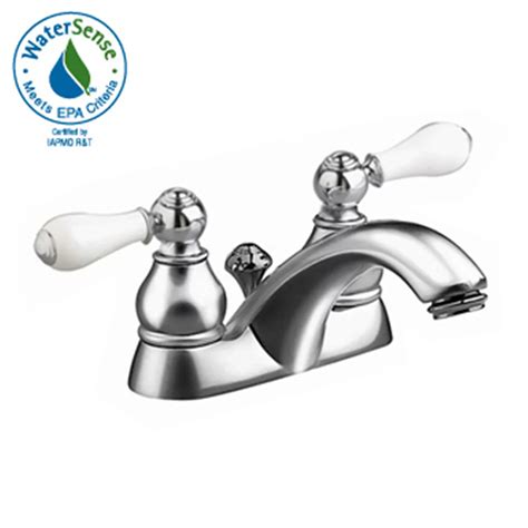 American Standard Hampton 4 Inch 2 Handle Bathroom Faucet In Satin