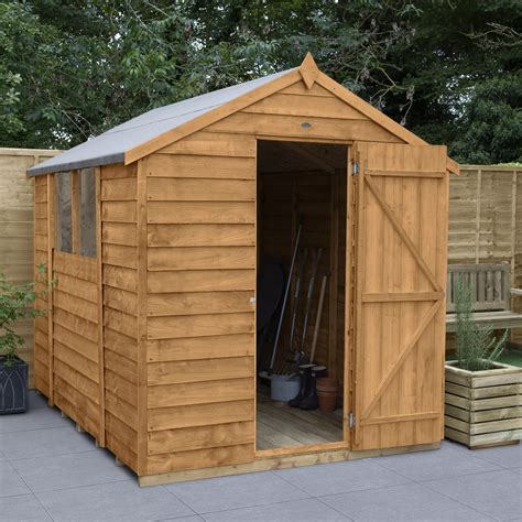 Forest Garden 8x6 Apex Overlap Timber Shed Assembly Service Included Departments Diy At Bandq