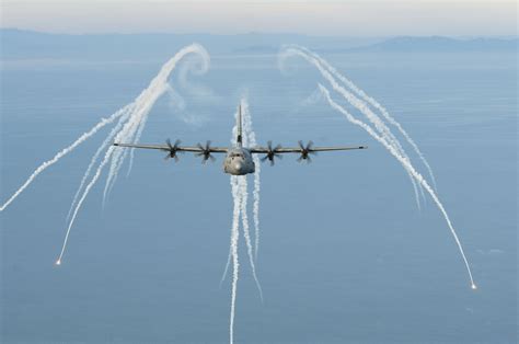 146th Airlift Wing C 130 J Drop Training Flares