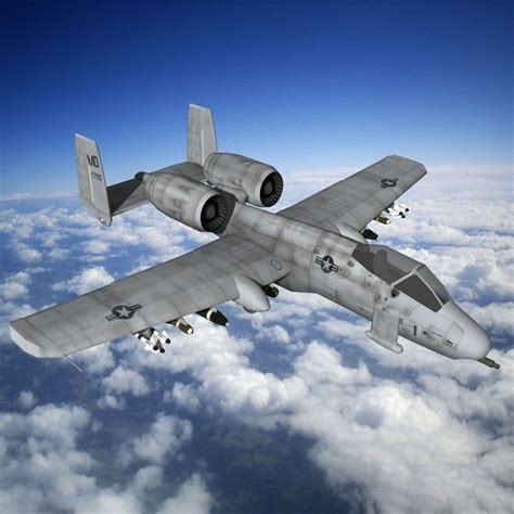 3d Model Aircraft A10 Fighter Cgtrader