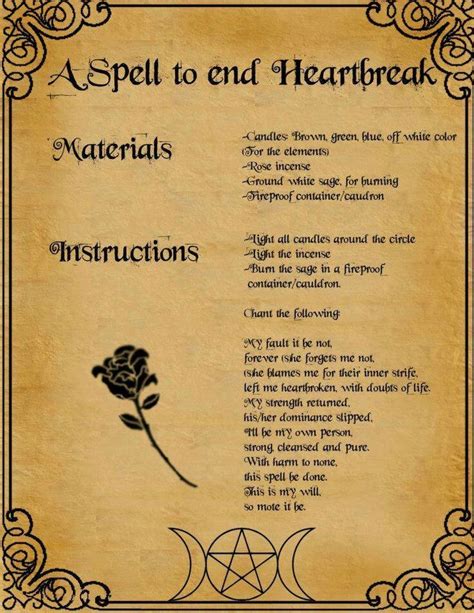 To End Heartbreak Wiccan Spell Book Witchcraft Spells For Beginners