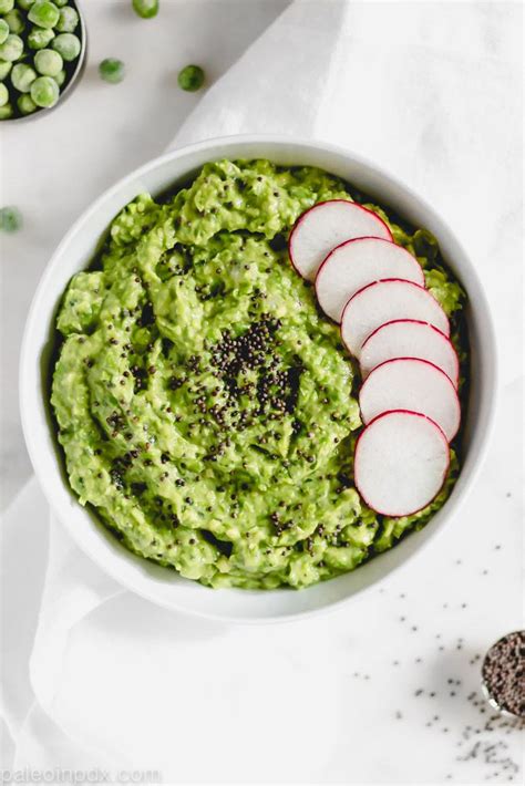 Green Pea Avocado Dip With Mint And Mustard Seeds Paleo In Pdx