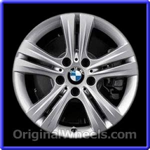 All painted black with red stripe. OEM 2014 BMW 435i Rims - Used Factory Wheels from OriginalWheels.com