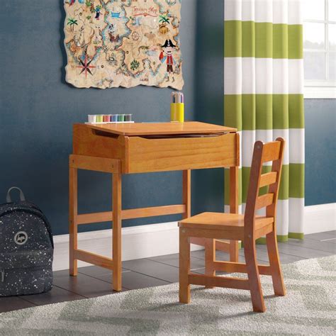 This desk and chair set can fit easily into your child's room or can be this portable desk has a versatile workspace for writing or using laptops, and it can be set up on the floor, on a desk, bed, even outside. Alexa Kids 25" W Writing Desk with Chair | Kids study desk ...