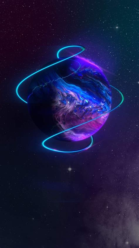 Neon Space Wallpaper