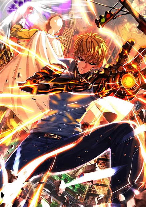 Hd Wallpaper Genos One Punch Man Backgrounds No People Full Frame