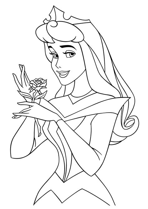 Coloriage Princesse Aurora Et Rose