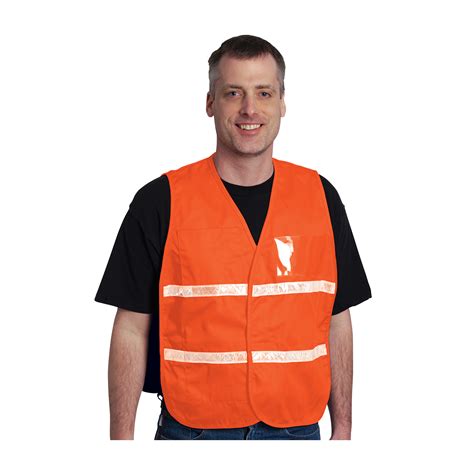 Non Ansi Incident Command Vest Solid Polyester Hi Vis Orange M Xl