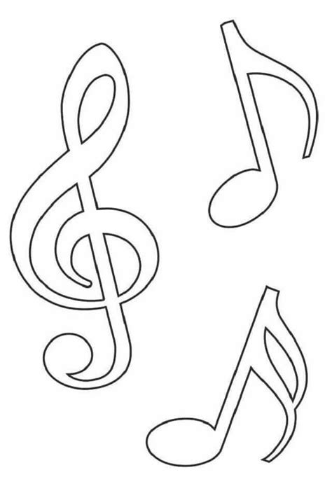 Music Stencil Musical Note Notes Stencils Template Templates Craft