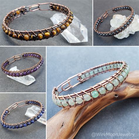 Handmade Wire Wrapped Copper Bracelets Made To Order Custom Etsy In