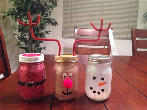 Holiday Crafts Made Out Of Mason Jars I Made Them All By Myself