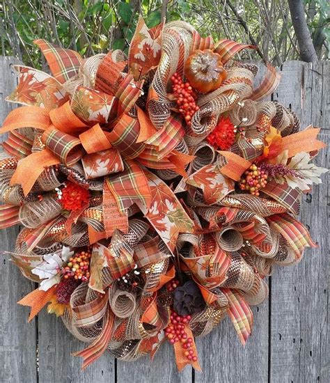 Deco Mesh Wreaths Fall Wreaths Occasion Halloween Home Decor Diy