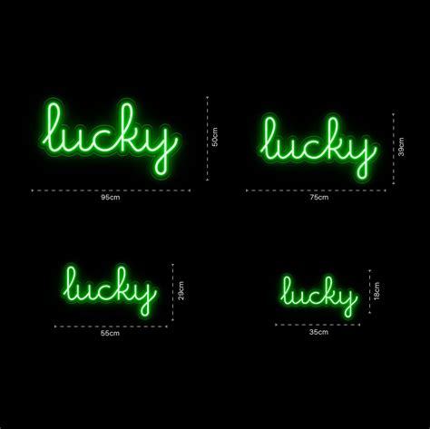 Lucky Neon Sign Letras Y Carteles De Neón Personalizados Online Oh My