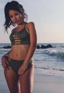 Cierra Ramirez Sexy Pose On Dark Green Bikini Hot Nude Celebrities