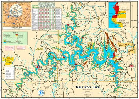 Table Rock Lake Map Cabinets Matttroy
