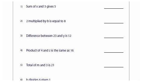 linear equation worksheet with answers