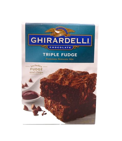 Ghirardelli Triple Fudge Brownie Mix Editorial Image Image Of Sugar