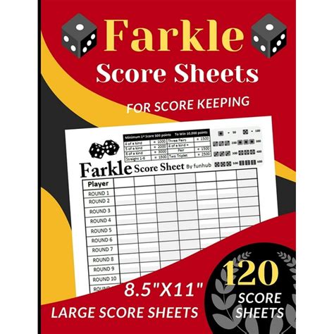 Yard Farkle Score Card Printable