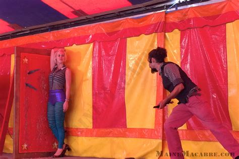 Maine Circus History Knife Throwing Is Demonstrated In 2015 At World