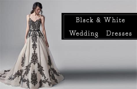 15 Black And White Wedding Dresses Roses And Rings