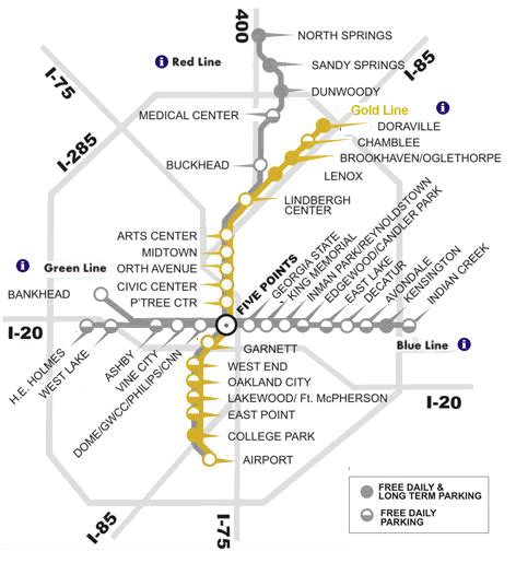 Gold Line Schedule Stations And Map Marta Guide Train Map Gold
