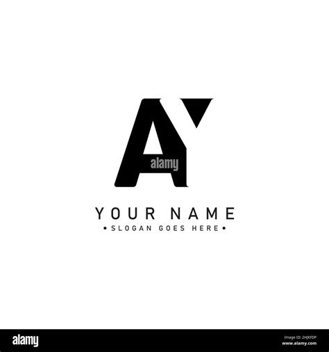 Minimal Business Logo For Alphabet Ay Initial Letter A And Y Logo