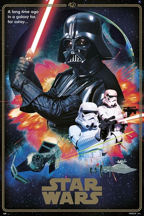 Poster And Affisch Star Wars 40th Anniversary Villains Europosters