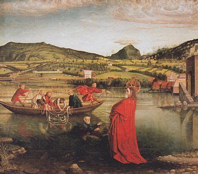 The Miraculous Draft Of Fishes Christ Walking On The Water By Konrad Witz From An Altarpiece