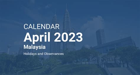 April 2023 Calendar Malaysia