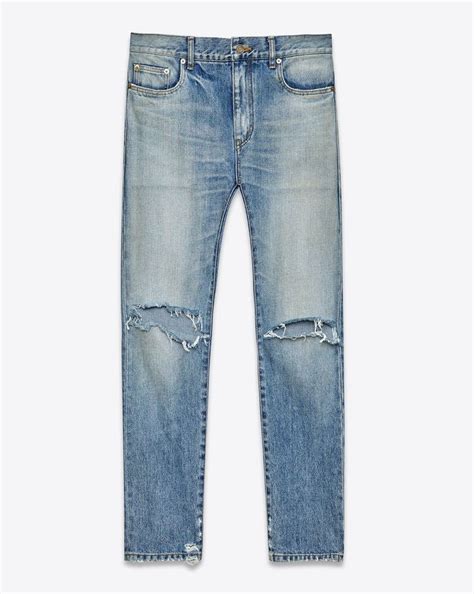 Denim Trousers NEW GRUNGE MURKY LIKE TEA WATER Mens Distressed Skinny