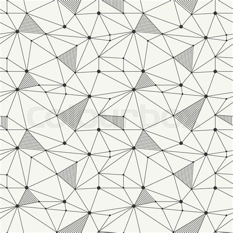 Geometric Line Hipster Seamless Pattern With Triangle Circles
