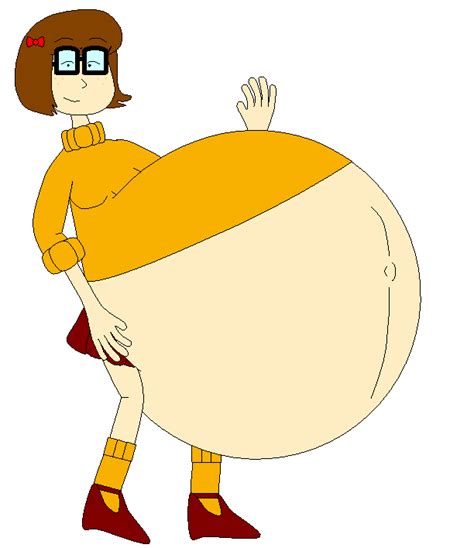 [] velma pats her big belly by angry signs on deviantart