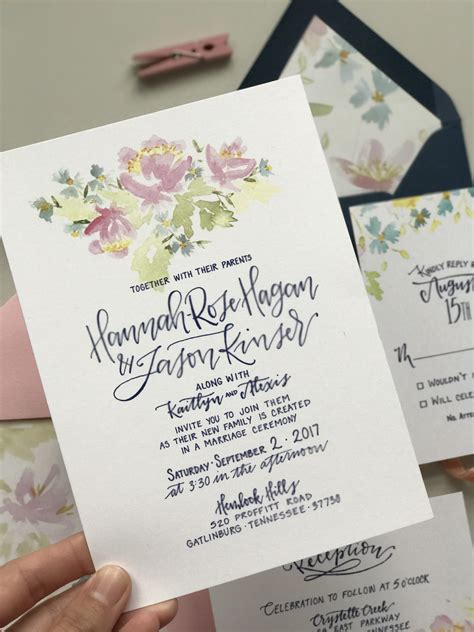 Bright And Cheerful Floral Watercolor Wedding Invitations