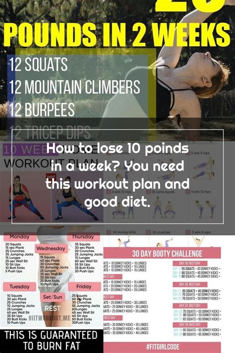 How To Lose 10 Poinds In A Week You Need This Workout Plan And Good