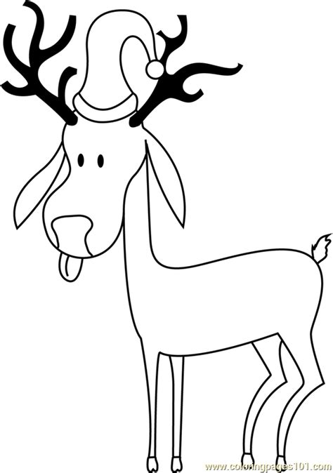 Download Simple Reindeer Coloring Page - Free Christmas Animals Coloring Pages : ColoringPages101.com